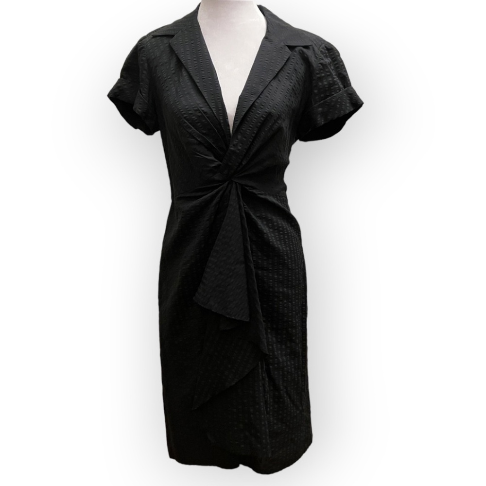 Nanette Lepore Knot Detail Black Shirtdress